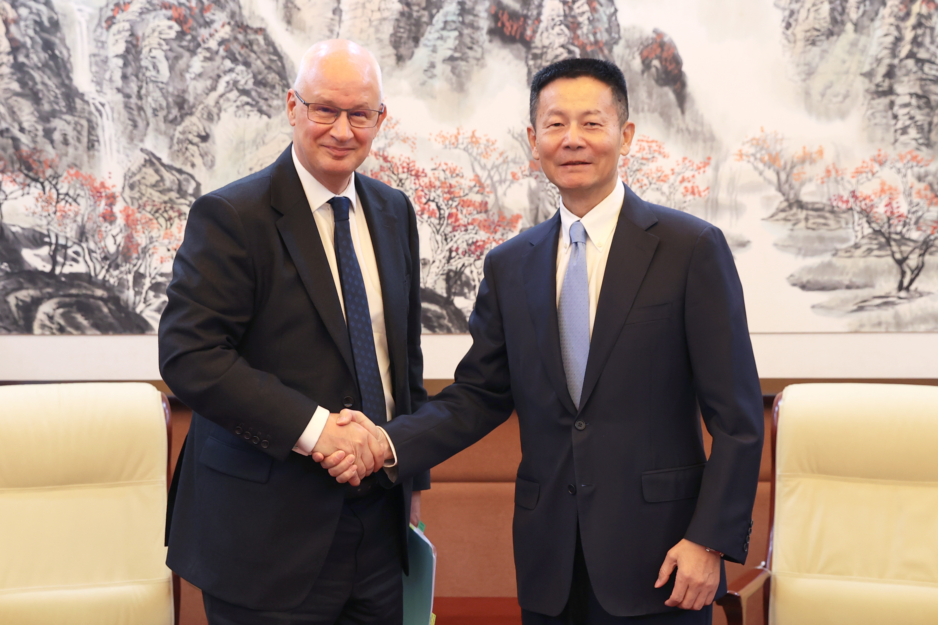 吴清主席会见英国驻华大使魏磊